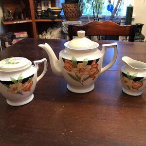 - Vintage Japanese Teapot with sugar bowl and Creamer
